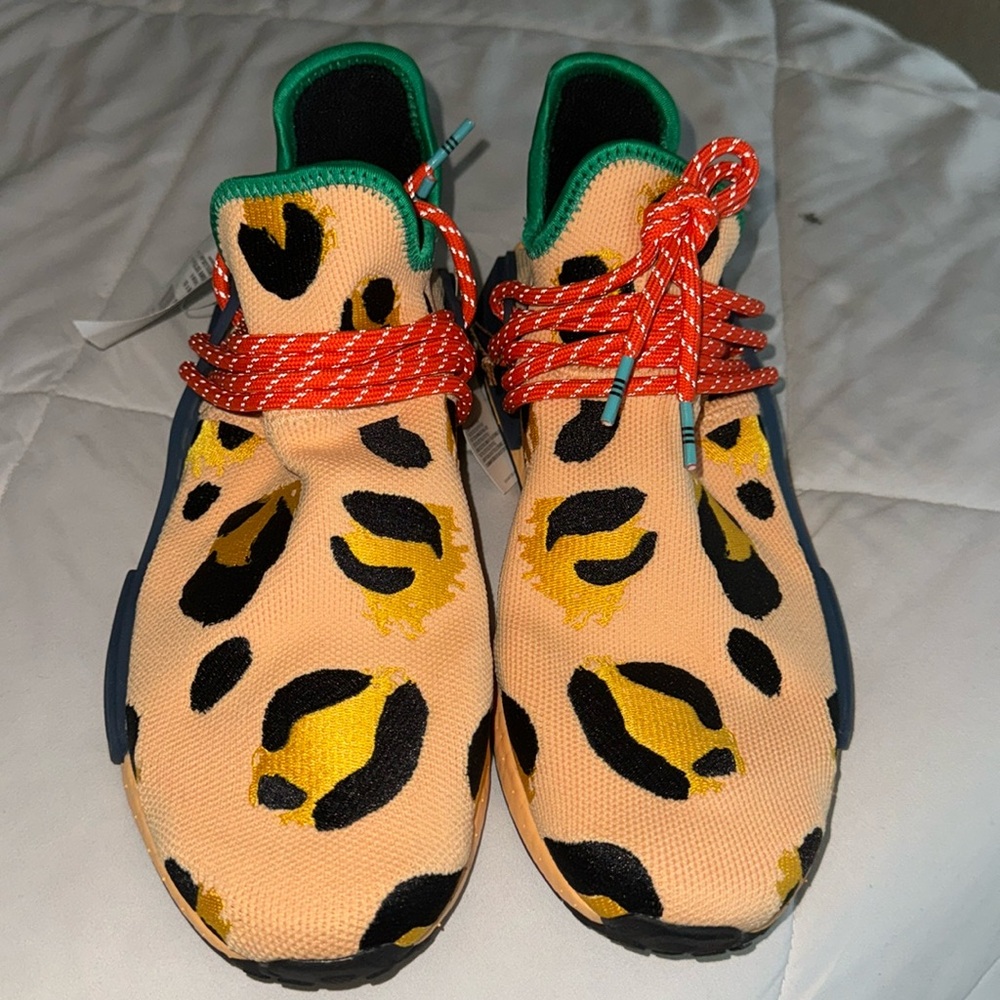 adidas Men's PHARRELL WILLIAMS HU NMD ANIMAL PRINT Pulse Amber HP3221 NEW